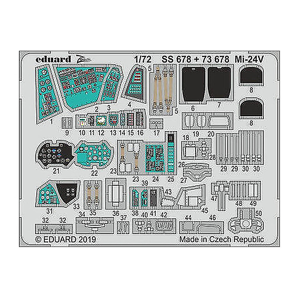 eduard 73678 1 72 for zve pre painted photo etch detail set