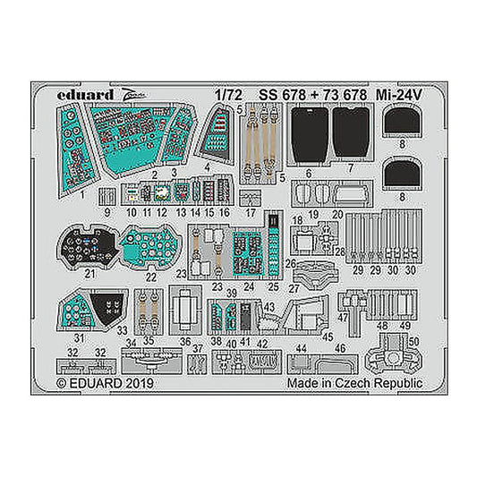 eduard 73678 1 72 for zve pre painted photo etch detail set