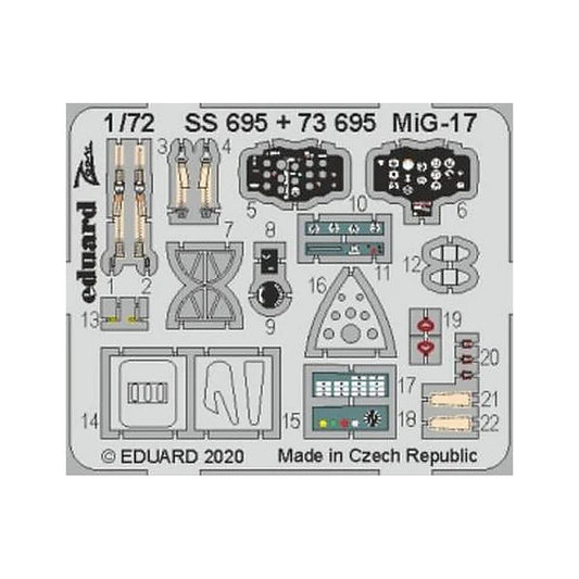 eduard 73695 1 72 for air pre painted photo etch detail set
