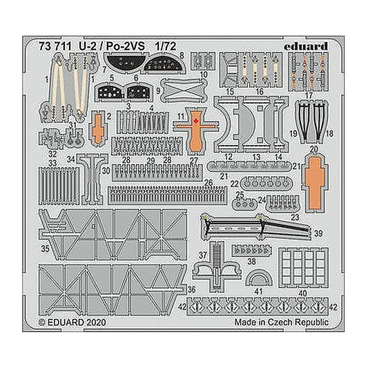 eduard 73711 1 72 u 2 po 2vs for icm photo etch detail set