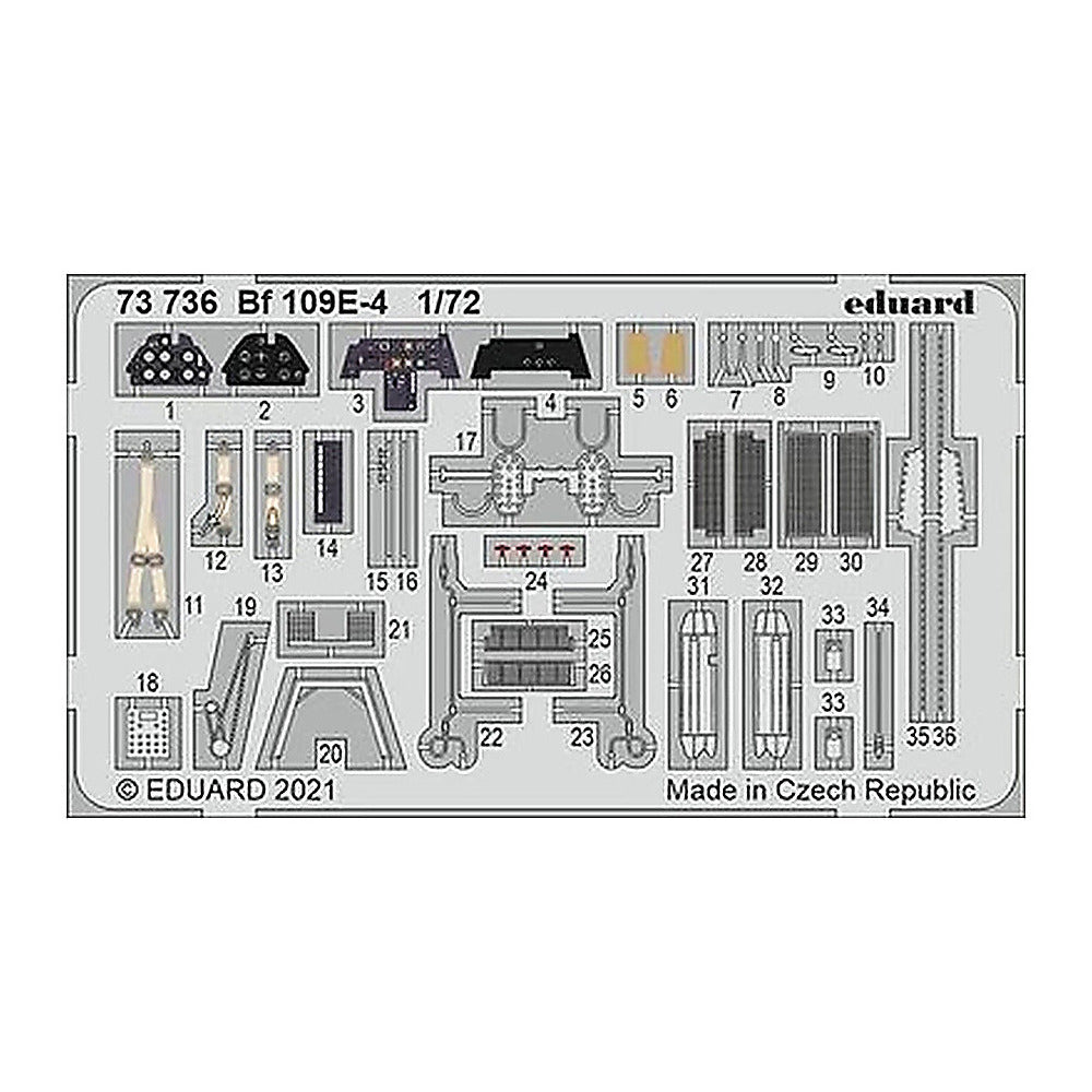 eduard 73736 1 72 for shy pre painted photo etch detail set