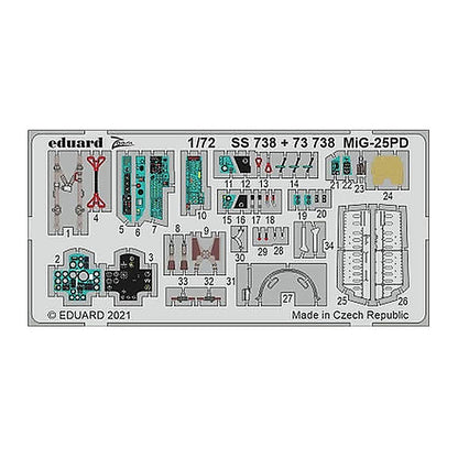 eduard 73738 1 72 for icm pre painted photo etch detail set