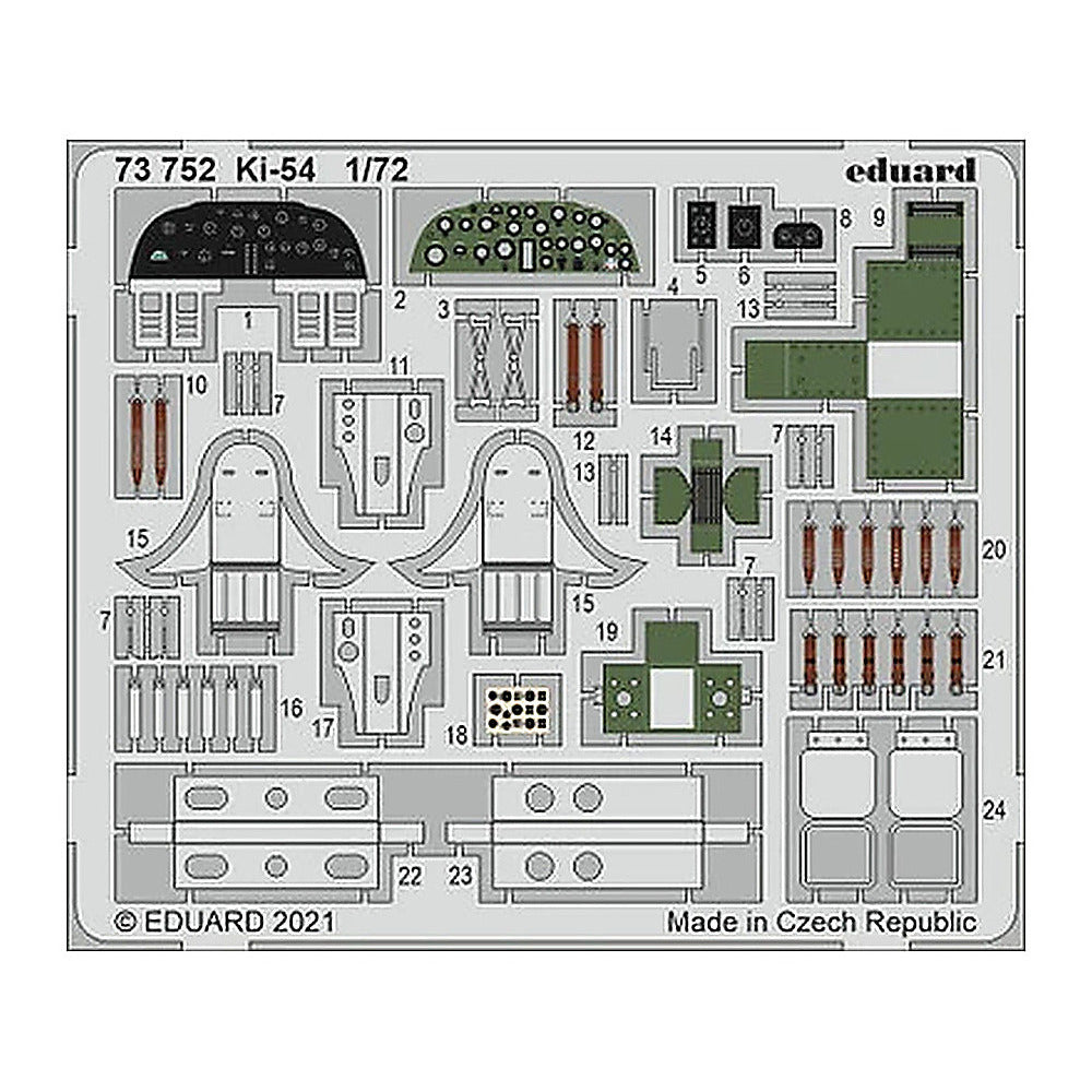 eduard 73752 1 72 for shy pre painted photo etch detail set