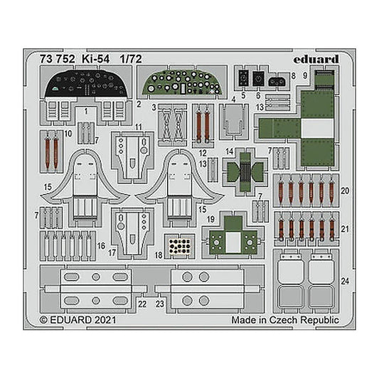 eduard 73752 1 72 for shy pre painted photo etch detail set