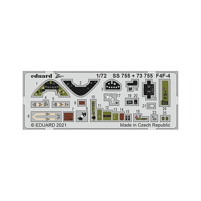 eduard 73755 1 72 f 4f 4 for ahy pre painted
