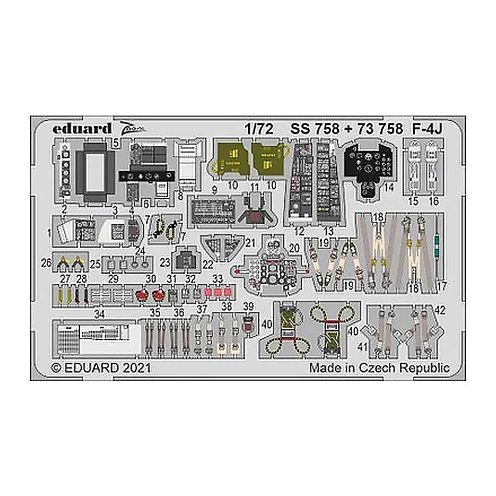 eduard 73758 1 72 f 4j for fnm pre painted