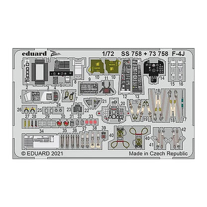 eduard 73758 1 72 f 4j for fnm pre painted