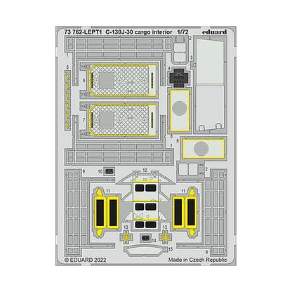 eduard 73762 1 72 c 130j 30 cargo interior for zvezda