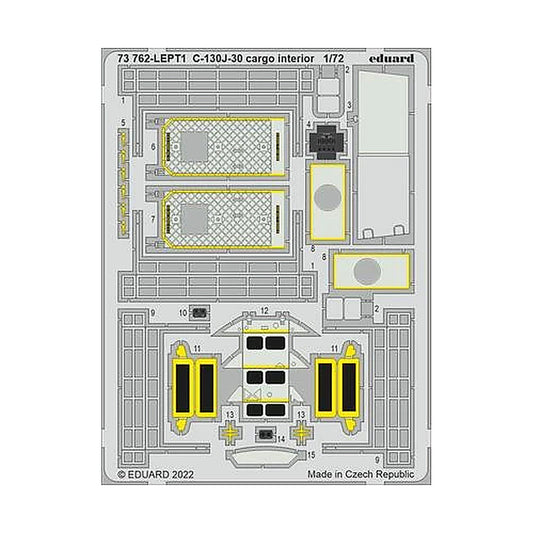 eduard 73762 1 72 c 130j 30 cargo interior for zvezda