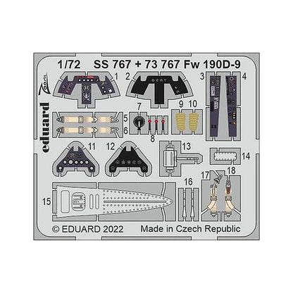eduard 73767 1 72 fw 190d 9 for ibg photo etch detail set
