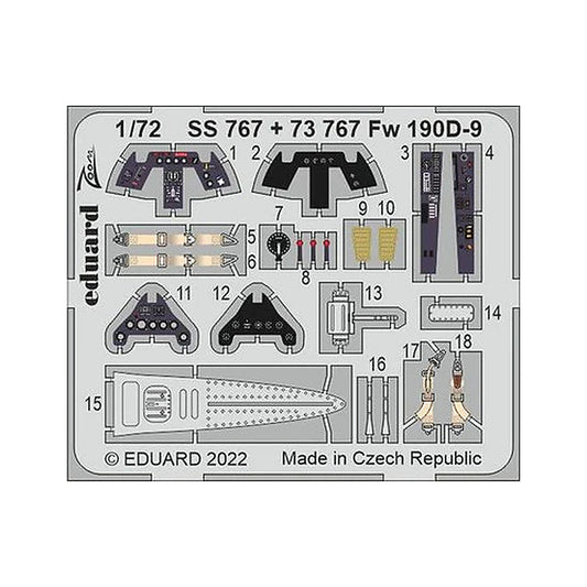 eduard 73767 1 72 fw 190d 9 for ibg photo etch detail set