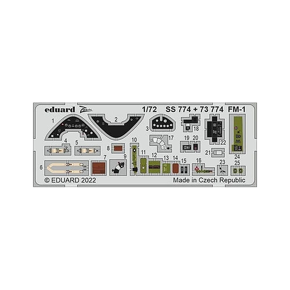 eduard 73774 1 72 fm 1 for arma hobby photo etch detail set
