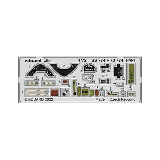 eduard 73774 1 72 fm 1 for arma hobby photo etch detail set