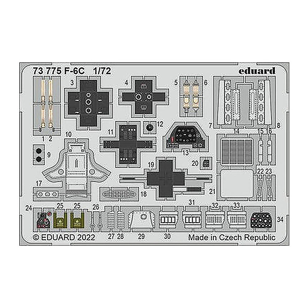 eduard 73775 1 72 f 6c for arma hobby photo etch detail set