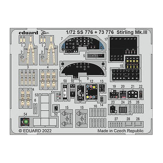 eduard 73776 1 72 stirling mk iii for italeri