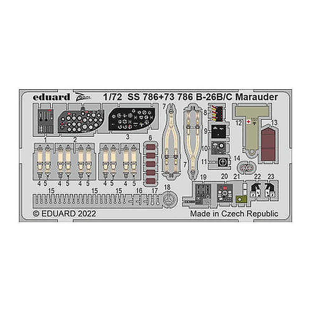 eduard 73786 1 72 b 26b c marauder interior for hasegawa hobby 2000