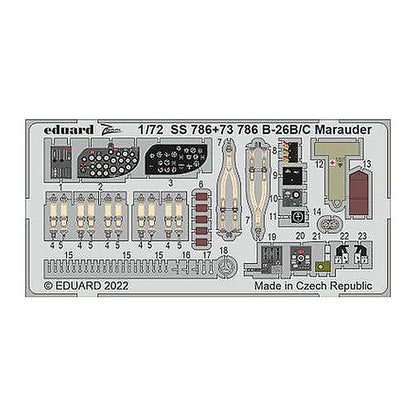 eduard 73786 1 72 b 26b c marauder interior for hasegawa hobby 2000