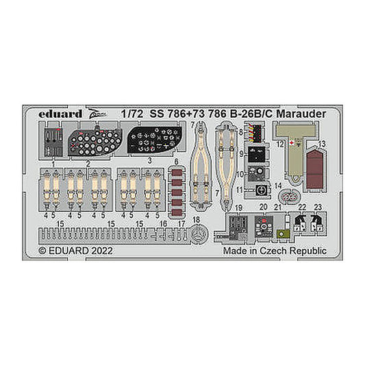 eduard 73786 1 72 b 26b c marauder interior for hasegawa hobby 2000
