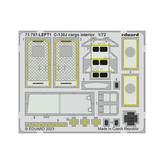 eduard 73797 1 72 c 130j cargo interior for zvezda