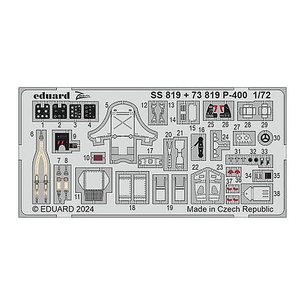 eduard 73819 1 72 p 400 for arma hobby photo etch detail set