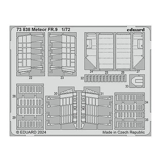 eduard 73838 1 72 meteor fr 9 photo etched set for airfix