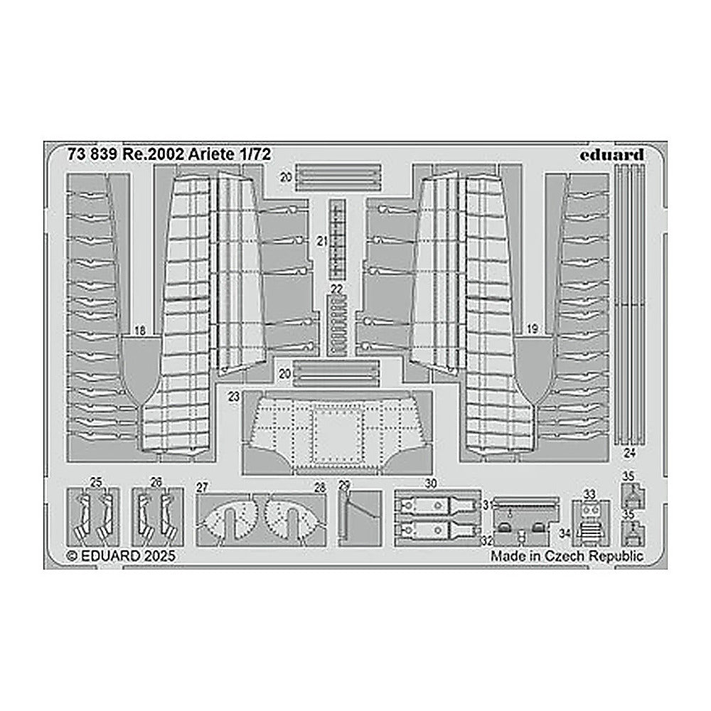 eduard 73839 1 72 re 2002 ariete photo etch for italeri