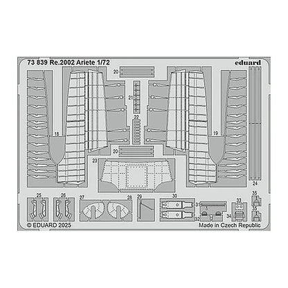 eduard 73839 1 72 re 2002 ariete photo etch for italeri