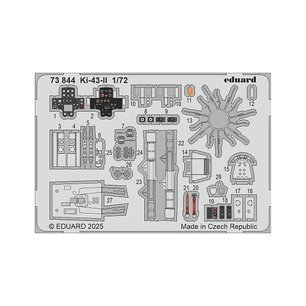 eduard 73844 1 72 ki 43 ii photo etched set for arma hobby kit