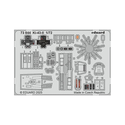 eduard 73844 1 72 ki 43 ii photo etched set for arma hobby kit