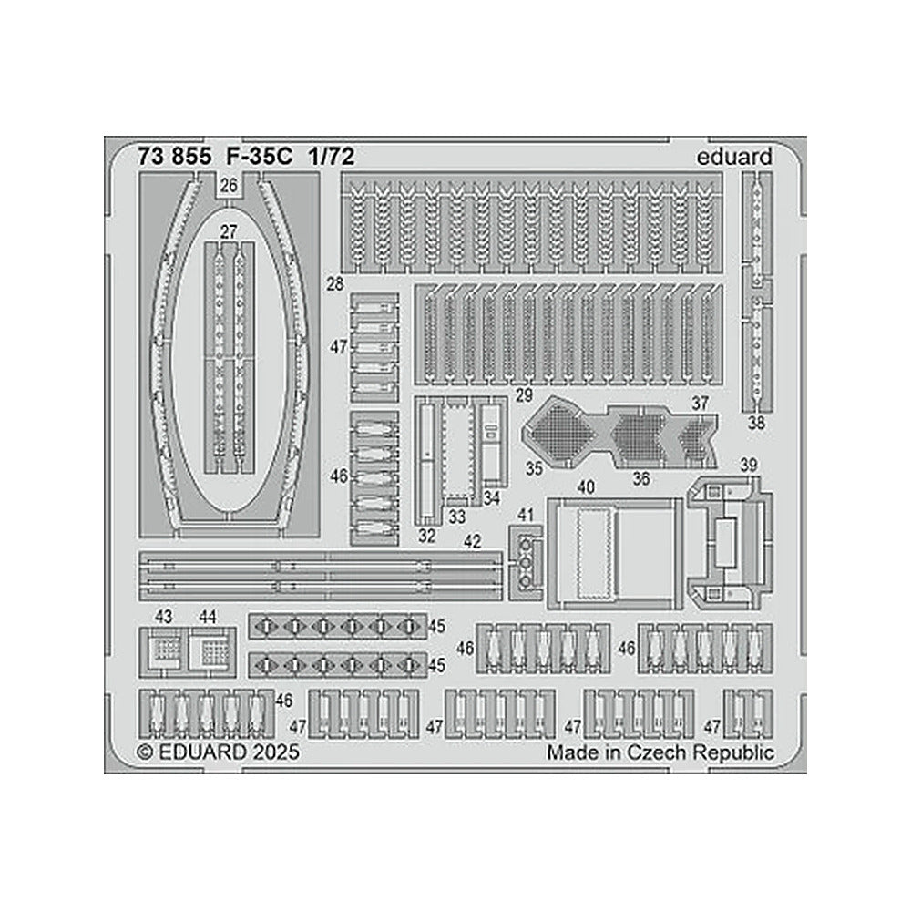 eduard 73855 1 72 f 35c photo etch set for tamiya