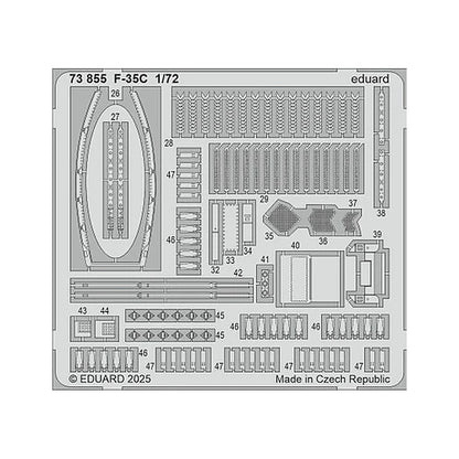 eduard 73855 1 72 f 35c photo etch set for tamiya