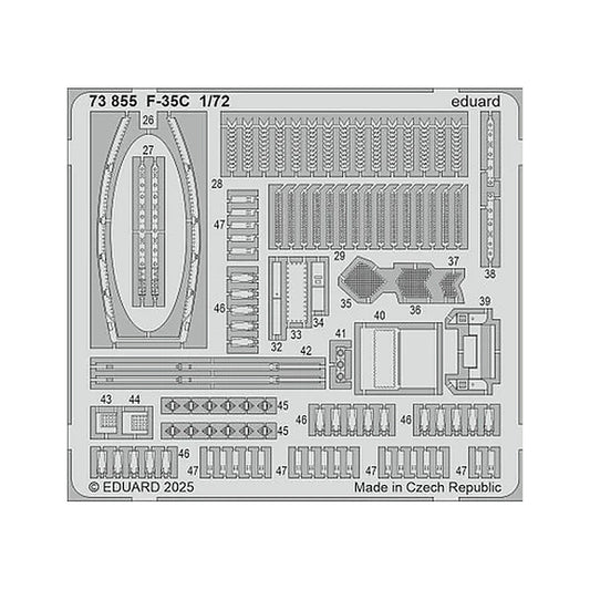 eduard 73855 1 72 f 35c photo etch set for tamiya