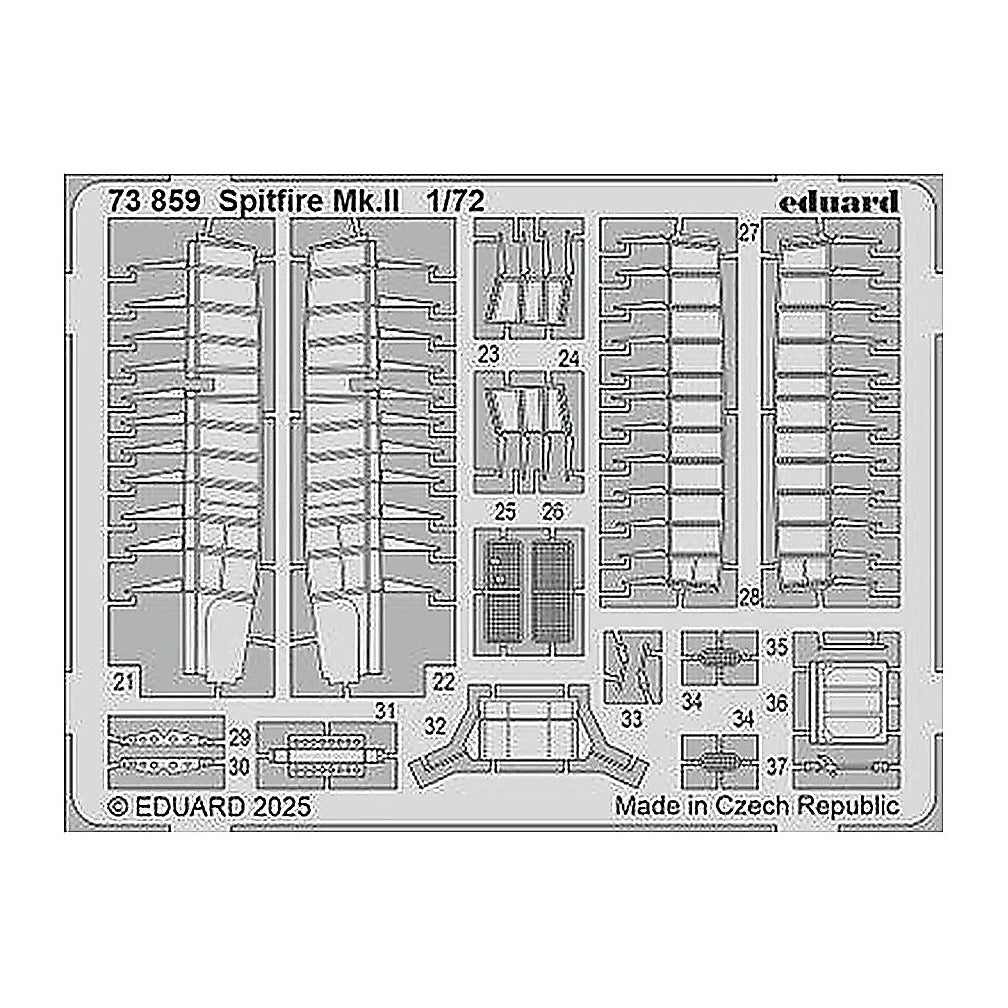 eduard 73859 1 72 spitfire mk ii photo etched set for ibg