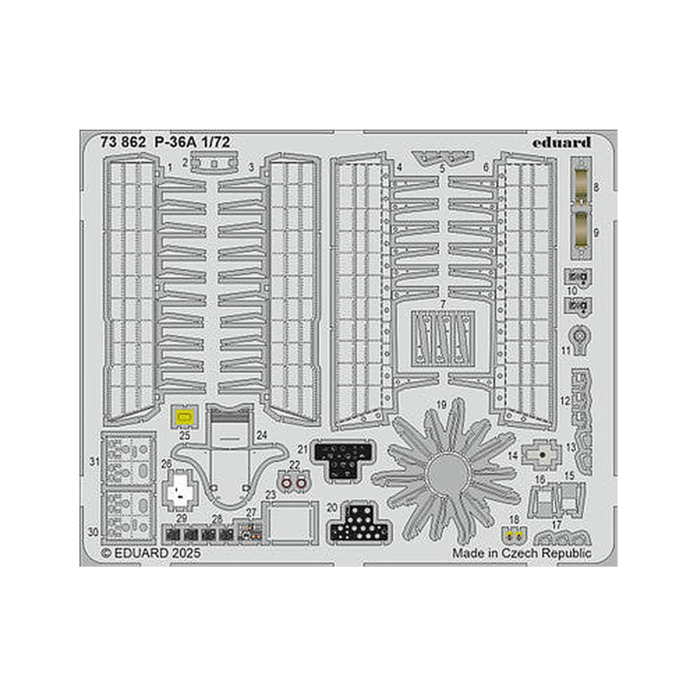eduard 73862 1 72 p 36a photo etched set for arma hobby