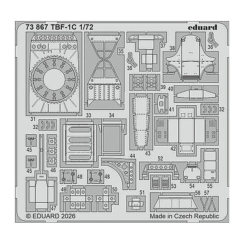 eduard 73867 1 72 photo etch tbf 1c for hobby boss