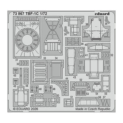 eduard 73867 1 72 photo etch tbf 1c for hobby boss