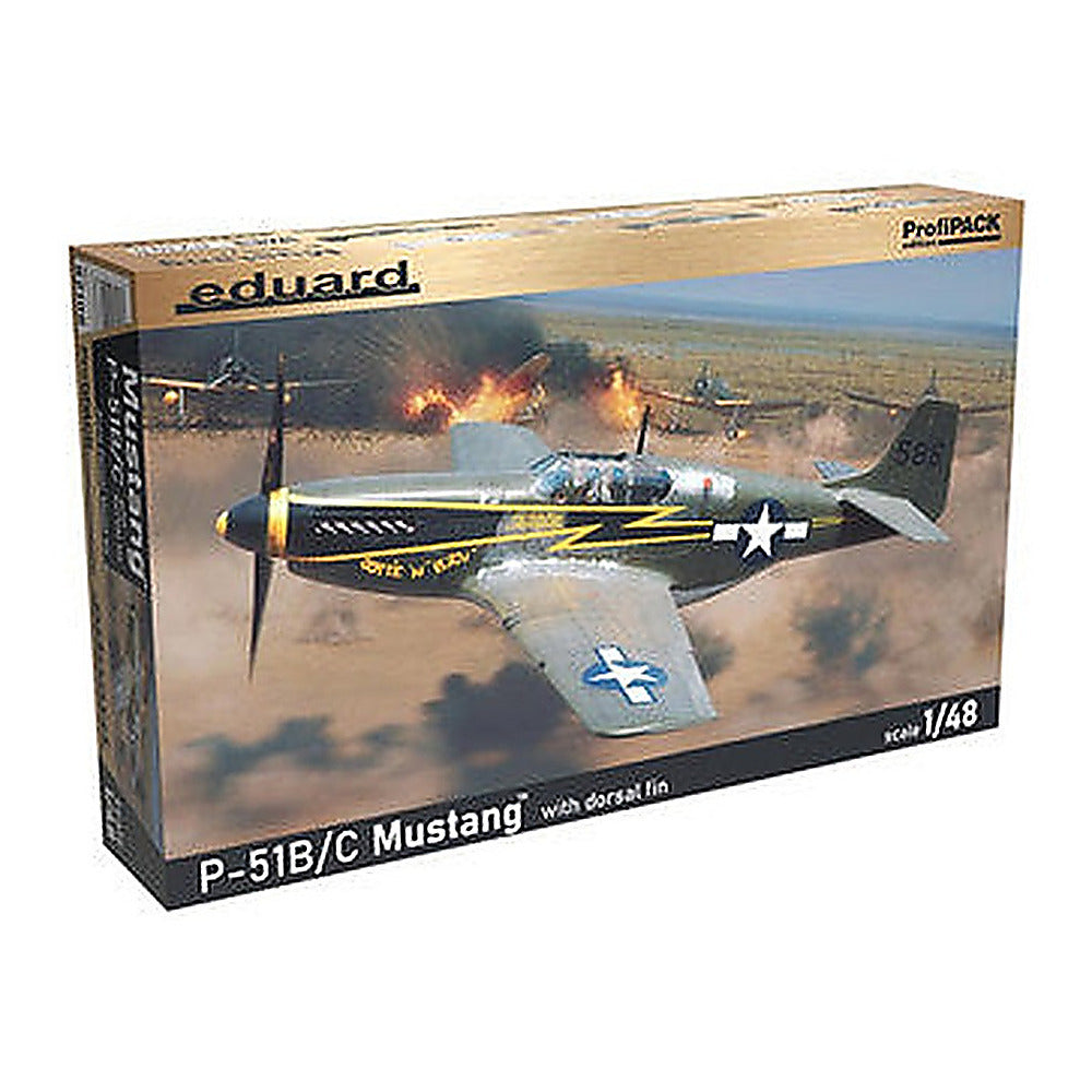 eduard 82108 1 48 p 51b c mustang w dorsal fin plastic model kit