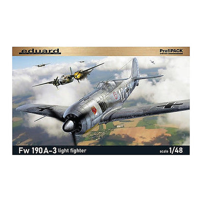 eduard 82141 1 48 wwii fw190a3 german light fighter plastic model kit