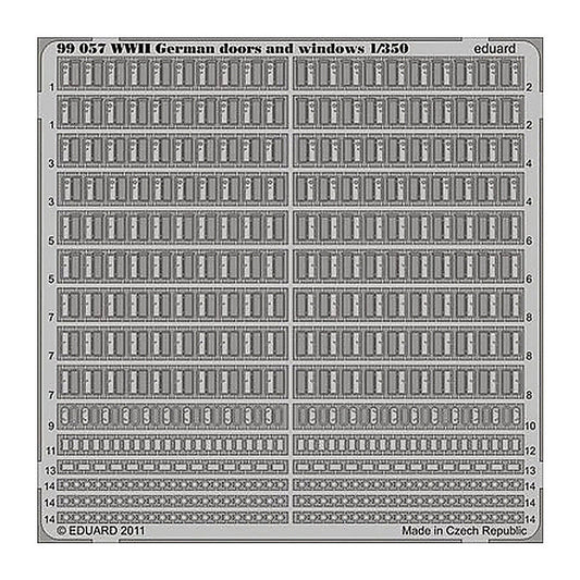 eduard 99057 1 350 german doors windows wwii