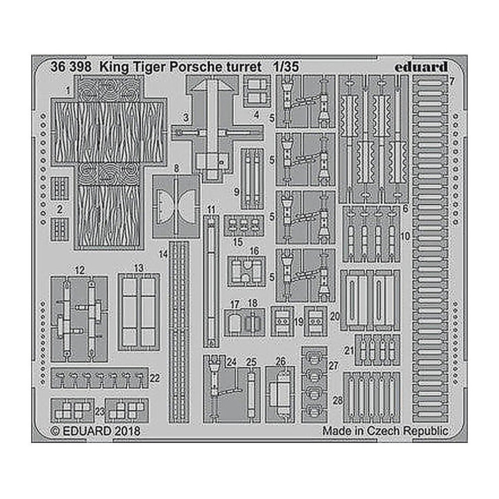 eduard big3594 1 35 big ed king tiger porsche for meng