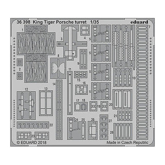 eduard big3594 1 35 big ed king tiger porsche for meng