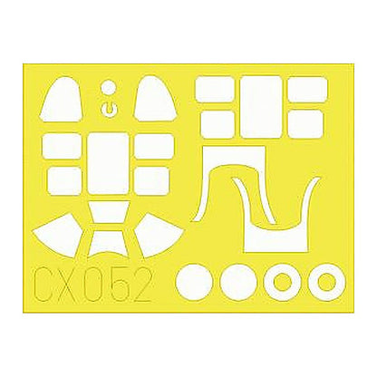 eduard cx052 1 72 mask p 51b c for academy canopy mask set