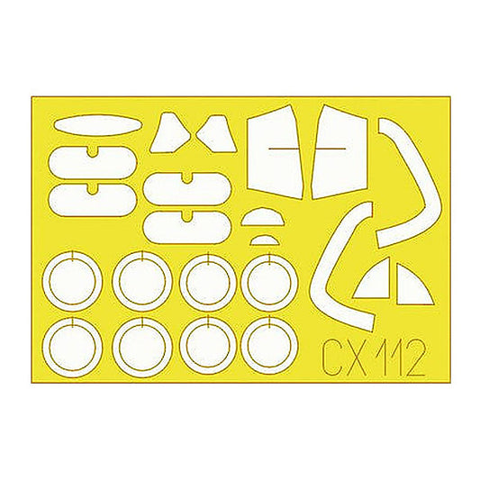 eduard cx112 1 72 mask me 163b komet for academy canopy mask set