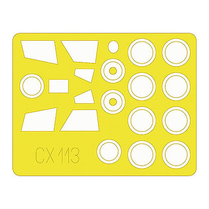 eduard cx113 1 72 paint mask for hasegawa p 3c canopy mask set