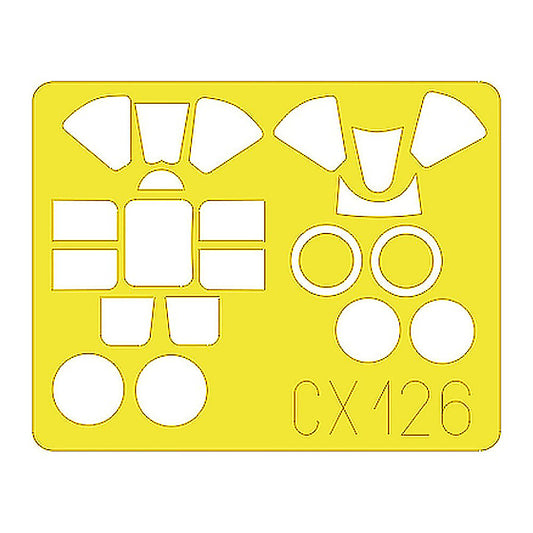 eduard cx126 1 72 paint mask for academy f6f canopy mask set