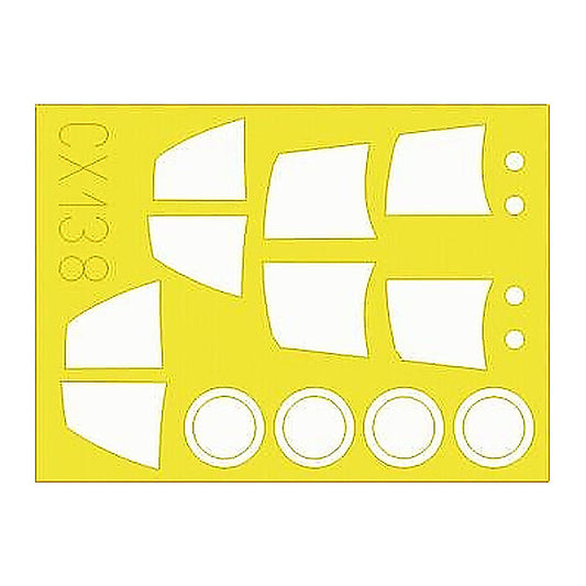 eduard cx138 1 72 mask j 35 draken for hasegawa canopy mask set