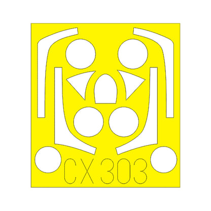 eduard cx303 1 72 paint mask for platz t 33 canopy mask set