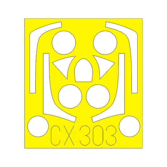eduard cx303 1 72 paint mask for platz t 33 canopy mask set