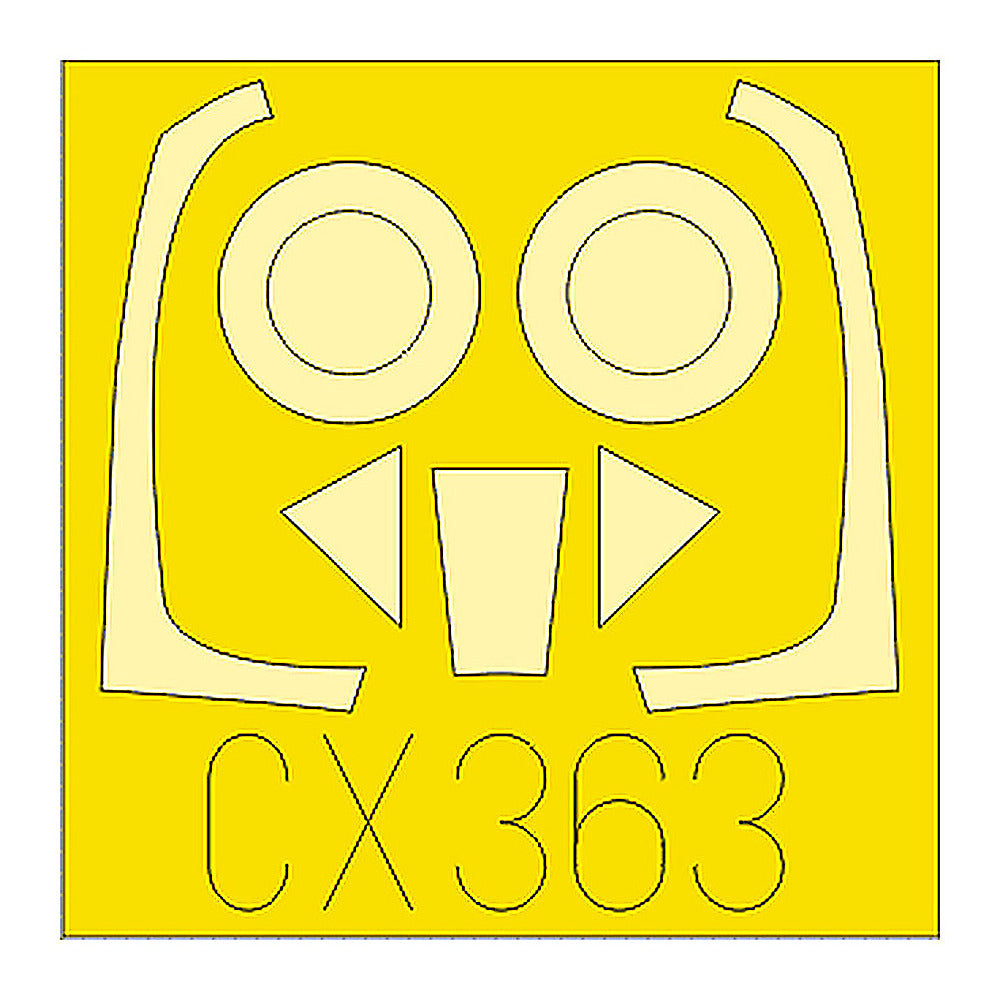 eduard cx363 1 72 paint mask for airfix typhoon mk ib canopy mask set