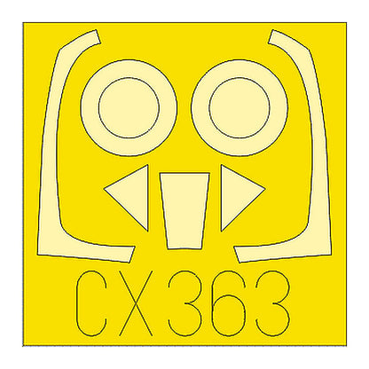 eduard cx363 1 72 paint mask for airfix typhoon mk ib canopy mask set